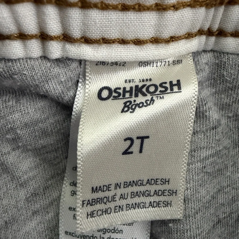 OshKosh B'gosh Toddler 2T Brown Corduroy Vestbak Overalls Lined Bib Carpenter